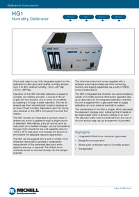 Thumbnail of document Data Sheet - HG1 Humidity Calibrator